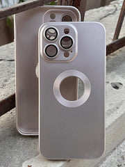 iPhone "14 Pro Max" Camera Glass Silicone Case - Rose Gold
