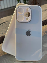 iPhone "14 Pro" Tempered Glass "Chrome" Case - Gray