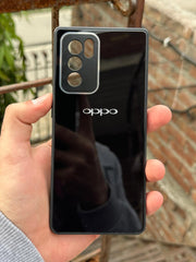 Oppo "Reno 6 Pro" Tempered Glass "Chrome" Case - Black
