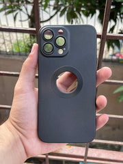 iPhone "13 Pro Max" Camera Glass Silicone Case - Black