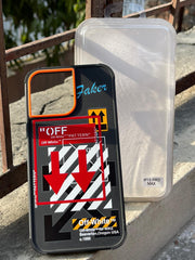 iPhone "13 Pro Max" Premium Grade Silicone "OFF-WHITE" Case - Black