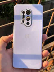 OnePlus "8 Pro" Tempered Glass "Chrome" Case - Purple