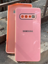 Samsung Galaxy "S10 Plus" Tempered Glass "Chrome" Case - Pink
