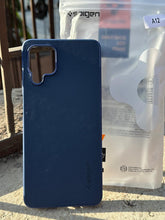 Samsung Galaxy "A12" Spigen Rugged Texture Case - Blue