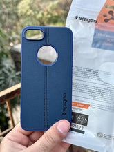 iPhone "SE 2020" Spigen Premium Woven Stitched Case - Blue