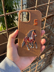 iPhone "12 Pro Max" Polo Embroidered Case - Brown