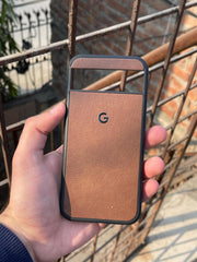 Google Pixel "8A" Premium Leather Texture Case - Brown