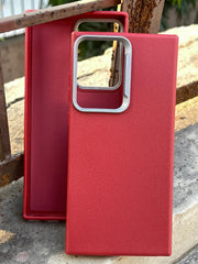 Samsung Galaxy "S22 Ultra" Leather Textured Case - Red