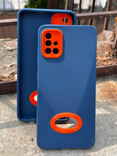 Samsung Galaxy "A51" Silicone "Holo Camera Ring" Case - Dark Blue