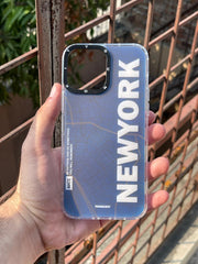 iPhone "13 Pro Max" Rainbow Translucent Shade Matte Case - NewYork