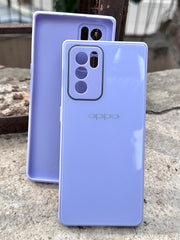 Oppo "Reno 6 Pro" Tempered Glass "Chrome" Case - Purple
