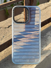 iPhone "14 Pro Max" Translucent Jump Style Silicone Case - Sierra Blue