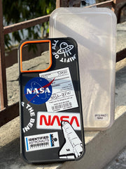 iPhone "13 Pro Max" Premium Grade Silicone "NASA" Case - Black