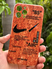 iPhone "12 Pro Max" Wood Texture Case - Nike Air