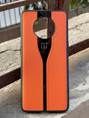 OnePlus "7T" Leather "Kevlar" Case - Orange