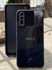 Vivo "S1/V15 (4G)" Tempered Glass "Solid" Case - Black