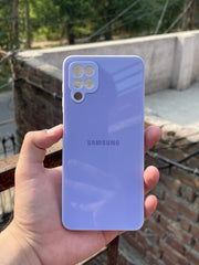 Samsung Galaxy "A12" Tempered Glass "Solid" Case - Purple