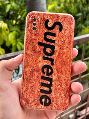 iPhone "X/XS" Wood Texture Case - Supreme