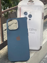 iPhone "13 Pro" Chrome Logo Case - Blue