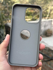 iPhone "14 Pro Max" Spigen Premium Woven Stitched Case - Gray