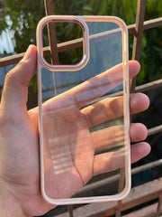 iPhone "12 Pro Max" Q-Series Premium Transparent "Ultra Hybrid" Case - Rose Gold