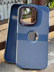 iPhone "14 Pro" Premium Ring Silicone Case - Dark Blue