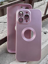 iPhone "14 Pro Max" Camera Glass Silicone Case - Pink