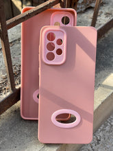 Samsung Galaxy "A73" Silicone "Holo Camera Ring" Case - Pink