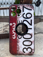 iPhone "13 Pro Max" Silicone "Retro" Edition Case - Maroon & Gray