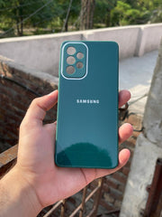 Samsung Galaxy "A73" Tempered Glass "Chrome" Case - Green