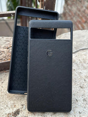Google Pixel "8" Premium Leather Texture Case - Black