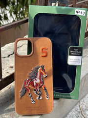 iPhone "13/14" Polo Embroidered Case - Brown