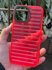 iPhone "13 Pro Max" Translucent Jump Style Silicone Case - Pink