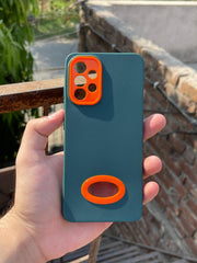 Samsung Galaxy "A32 (4G)" Silicone "Holo Camera Ring" Case - Green