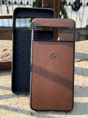 Google Pixel "8 Pro" Premium Leather Texture Case - Brown