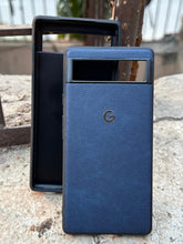 Google Pixel "6A" Premium Leather Texture Case - Blue