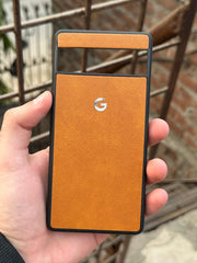 Google Pixel "8" Premium Leather Texture Case - Orange