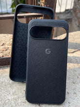Google Pixel "9 Pro XL" Premium Leather Texture Case - Black