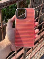 iPhone "14 Pro Max" Rainbow Translucent Case - Red