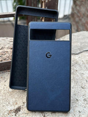 Google Pixel "8" Premium Leather Texture Case - Blue