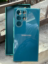 Samsung Galaxy "S22 Ultra" Tempered Glass "Chrome" Case - Green