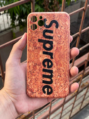 iPhone "11 Pro Max" Wood Texture Case - Supreme