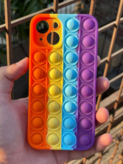 iPhone "13" Fidget Stress Release Pop-Up Case - Red & Purple