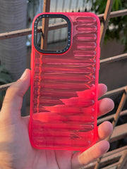 iPhone "14 Pro Max" Translucent Jump Style Silicone Case - Pink