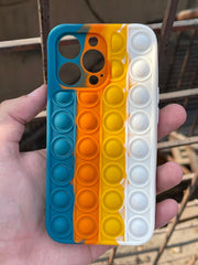 iPhone "13 Pro" Fidget Stress Release Pop-Up Case - Orange