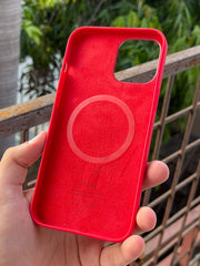 iPhone "12 Pro Max" MagSafe Silicone Case - Red