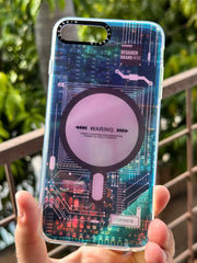 iPhone "7/8 Plus" Translucent Circuit Case - Blue