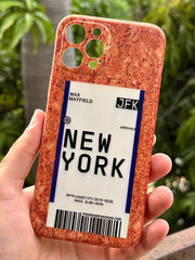iPhone "12 Pro Max" Wood Texture Case - NewYork
