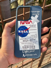 iPhone "13 Pro Max" Premium Grade Silicone "NASA" Case - Blue