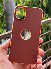 iPhone "11" Spigen Rugged Texture "LOGO-CUT" Case - Brown